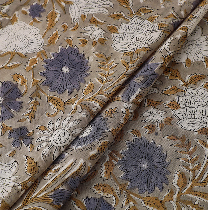 Block print poplin | taupe