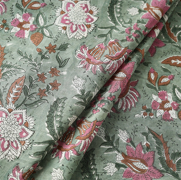 Block print poplin | mint
