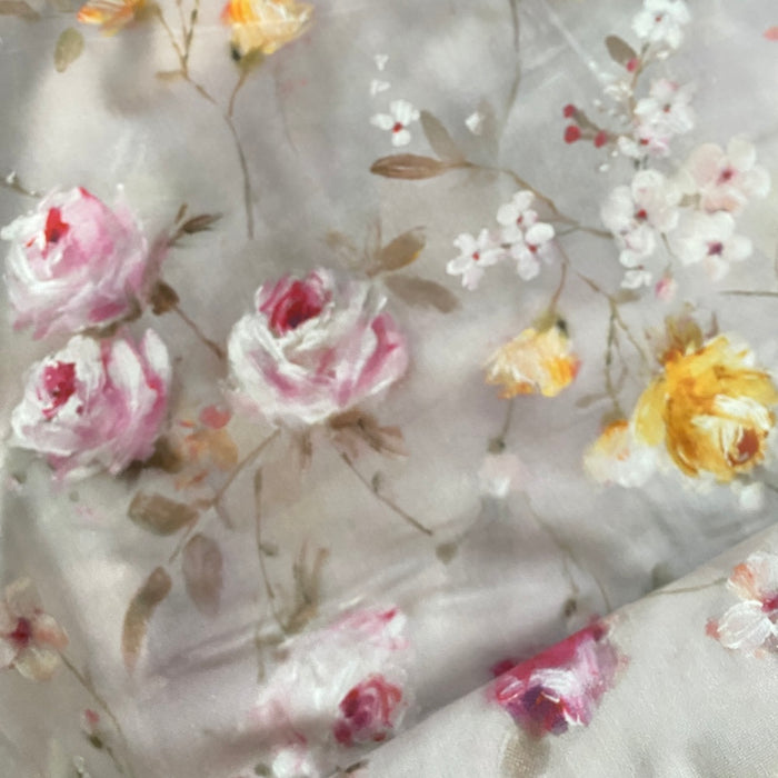 Painettu puuvillakangas | Ruusu