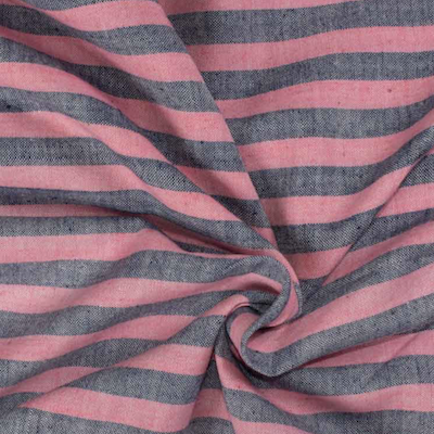 Khadi-puuvilla | Pinkki navy raita